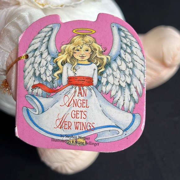 Vintage Stuffins Parachute Nylon Plush Angel with "An Angel Gets Her Wings" Book - Picture 8 of 12